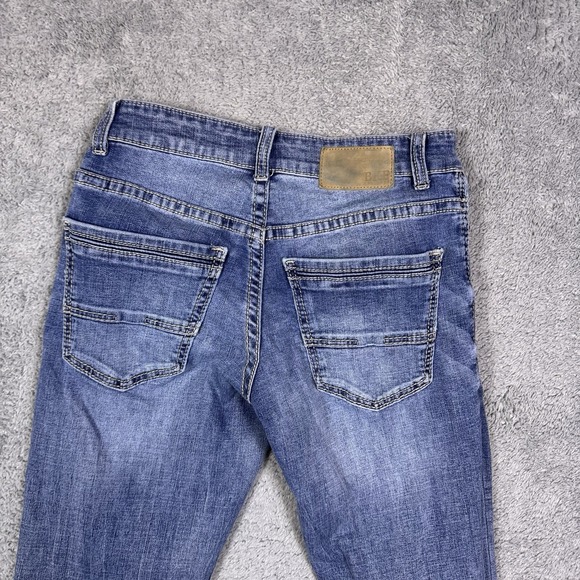 BKE Alec Jeans Mens 28x34 Whisker Straight Light Wash Denim Low Rise Cowboy - Picture 5 of 14